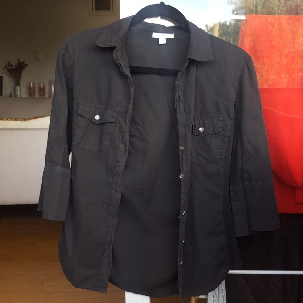 black Standard James Perse Blouse